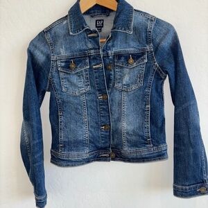 Gap Kids Denim Jean Jacket Girls Blue Medium Wash Size L